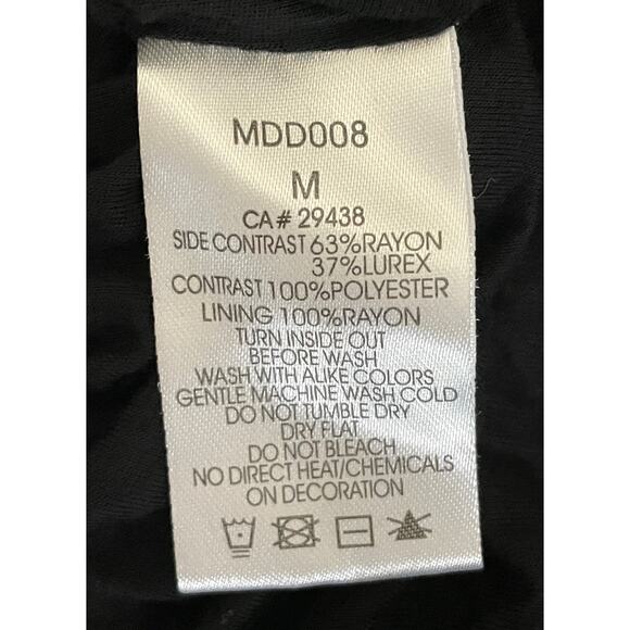 Miss Me Sequin & Lace Party Dress Black & Gold Medium Cowgirl Rodeo Night Out - Picture 9 of 9